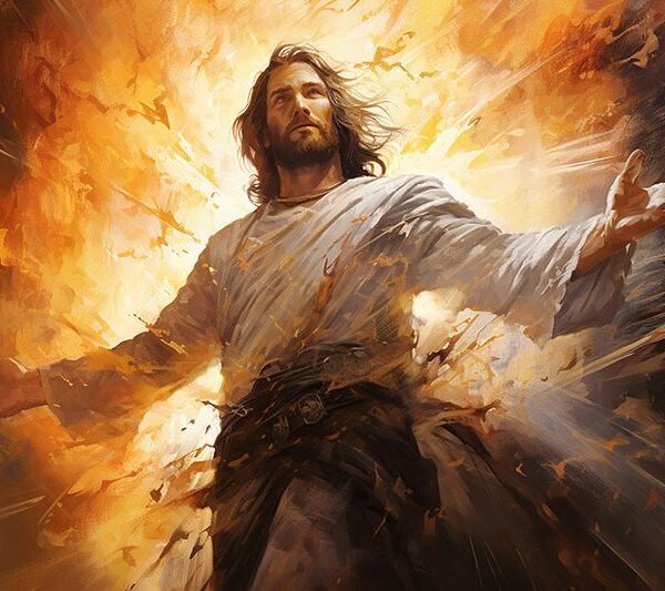 Jesus Christ portrait art.