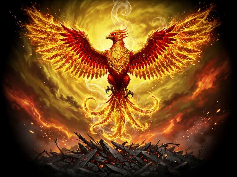 Phoenix Rising From The Ashes
