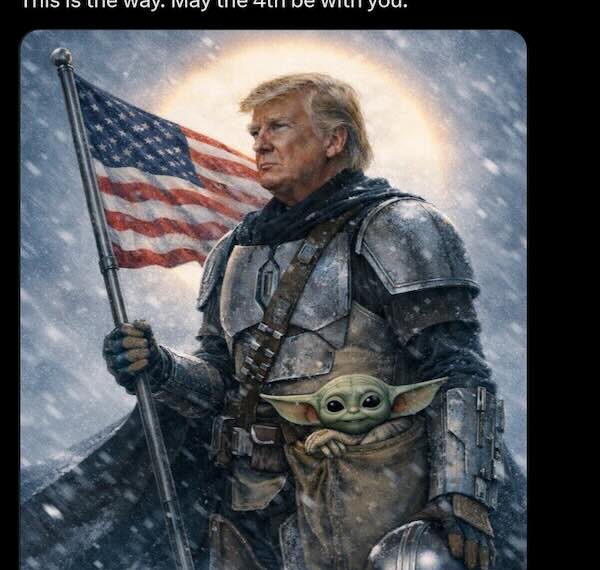 Trump With Baby Yoda