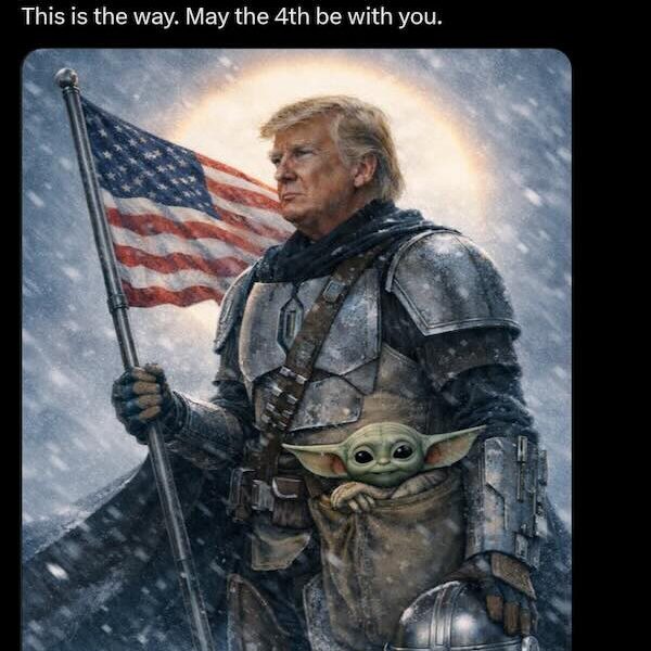 Trump With Baby Yoda