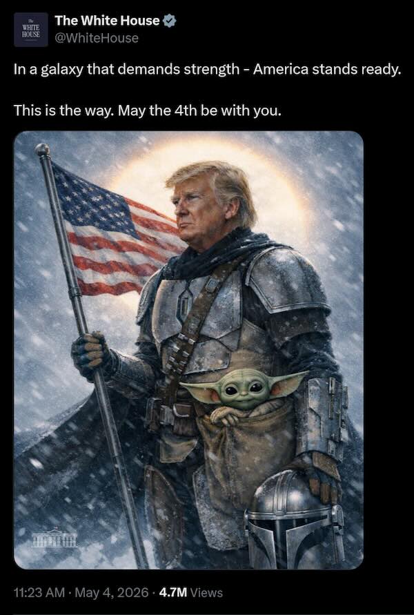 Trump With Baby Yoda