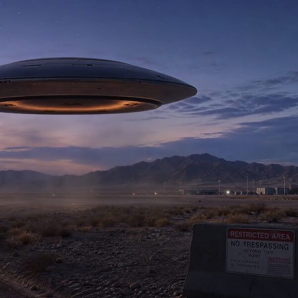 UFO over Military Test Range