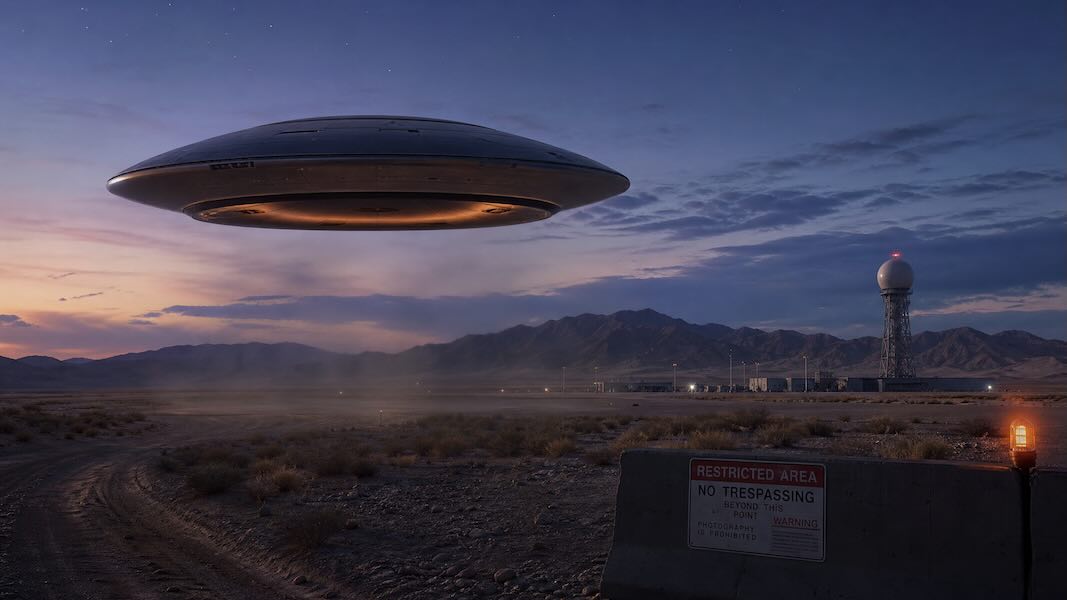 UFO over Military Test Range