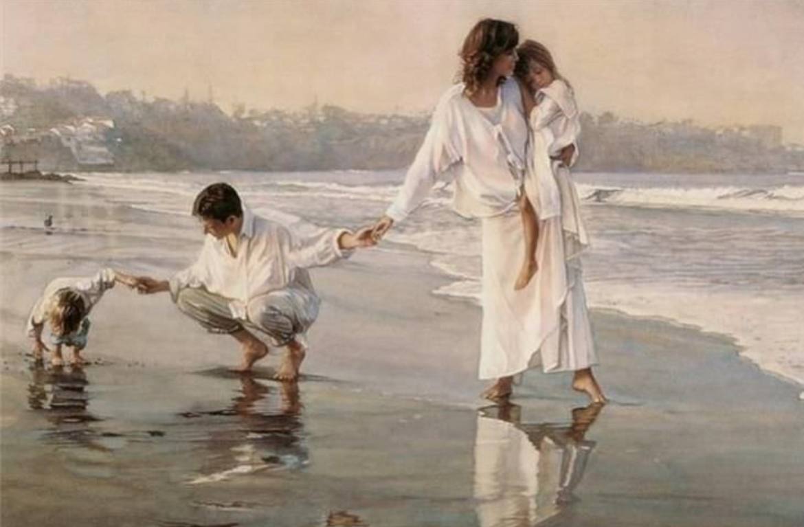 Family On The Beach